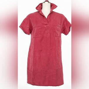 Universal Thread Women's Velvety Dark Dusty Rose Button Down Shirt